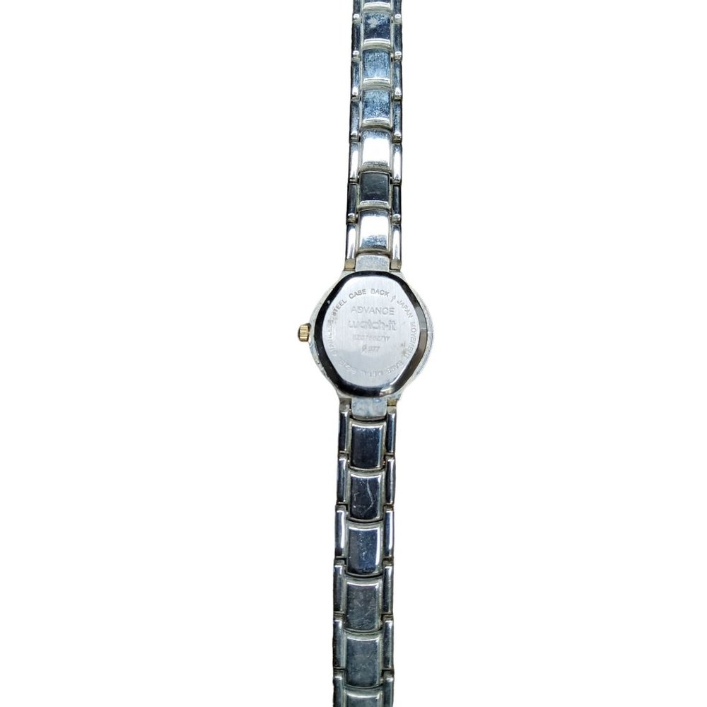 watch-it womens quartz silver tone japan movement 9mm wide 7"L band watch - Picture 4 of 4